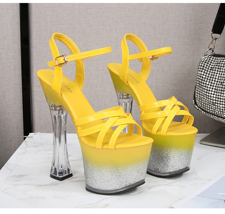 Low fish mouth high-heeled shoes fashion sandals