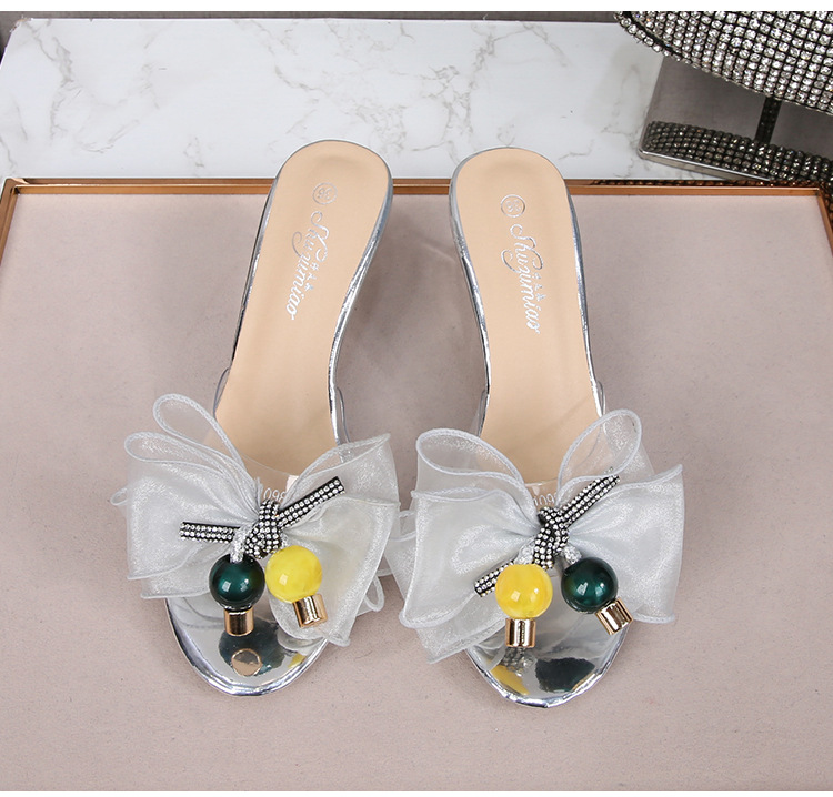 Transparent Korean style slipsole summer simple slippers for women