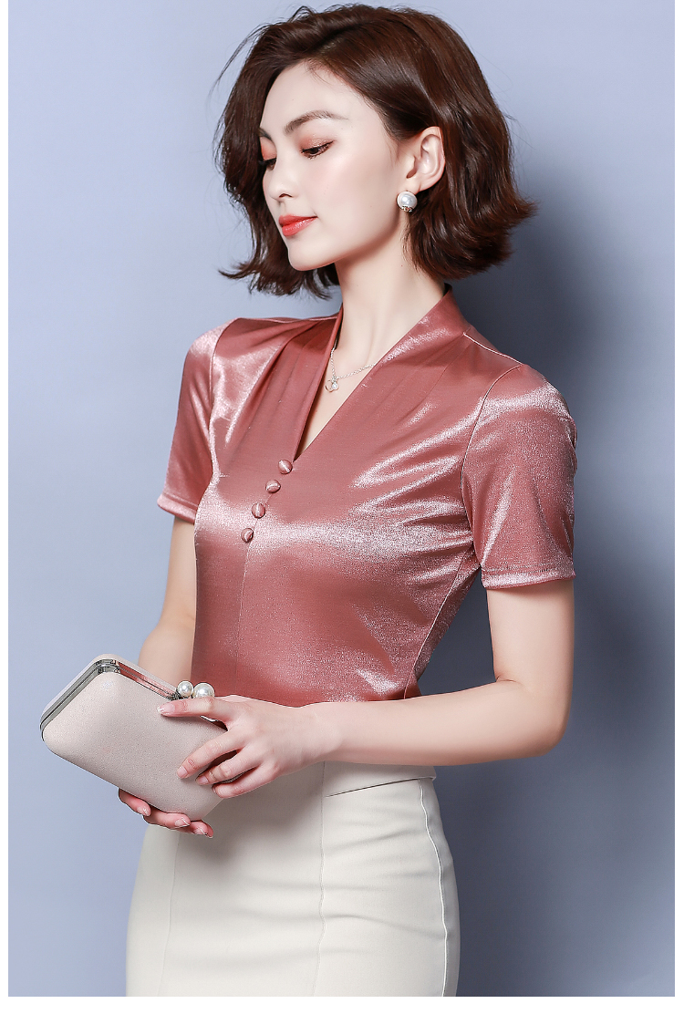 Real silk sweater long sleeve bottoming shirt for women