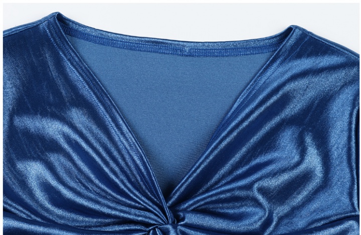 Satin bottoming shirt V-neck sweater for women