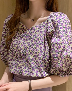 Short Korean style tops all-match shirt for women