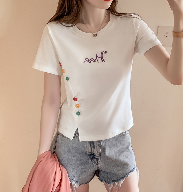 Summer all-match T-shirt short tops for women