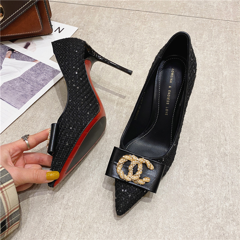 France style high-heeled shoes pointed shoes for women