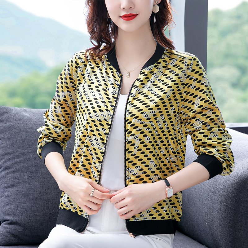 Printing loose coat Casual long sleeve jacket for women