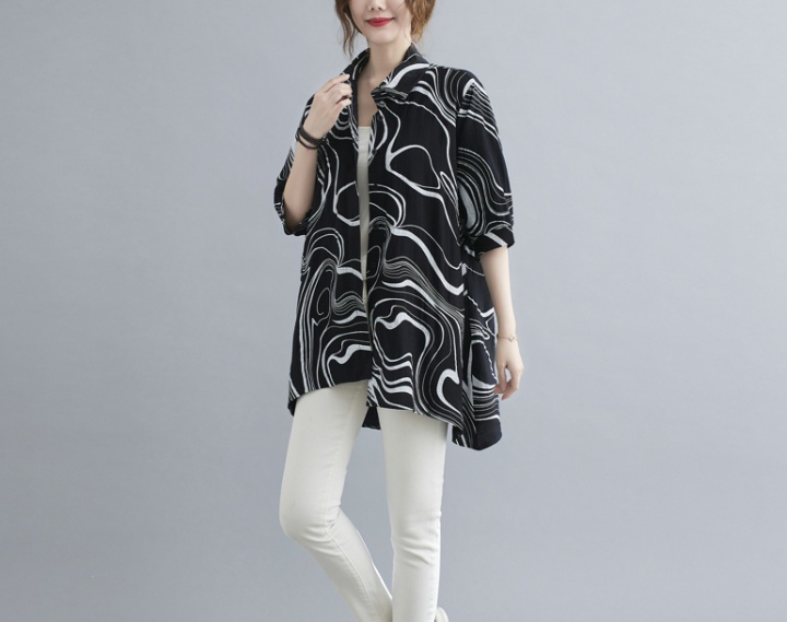 Printing and dyeing loose shirt summer cardigan