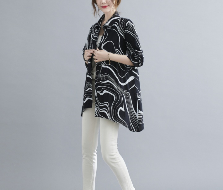 Printing and dyeing loose shirt summer cardigan