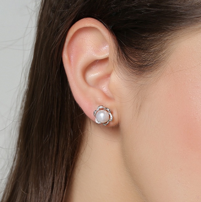 Temperament sweet earrings mosaic stud earrings for women