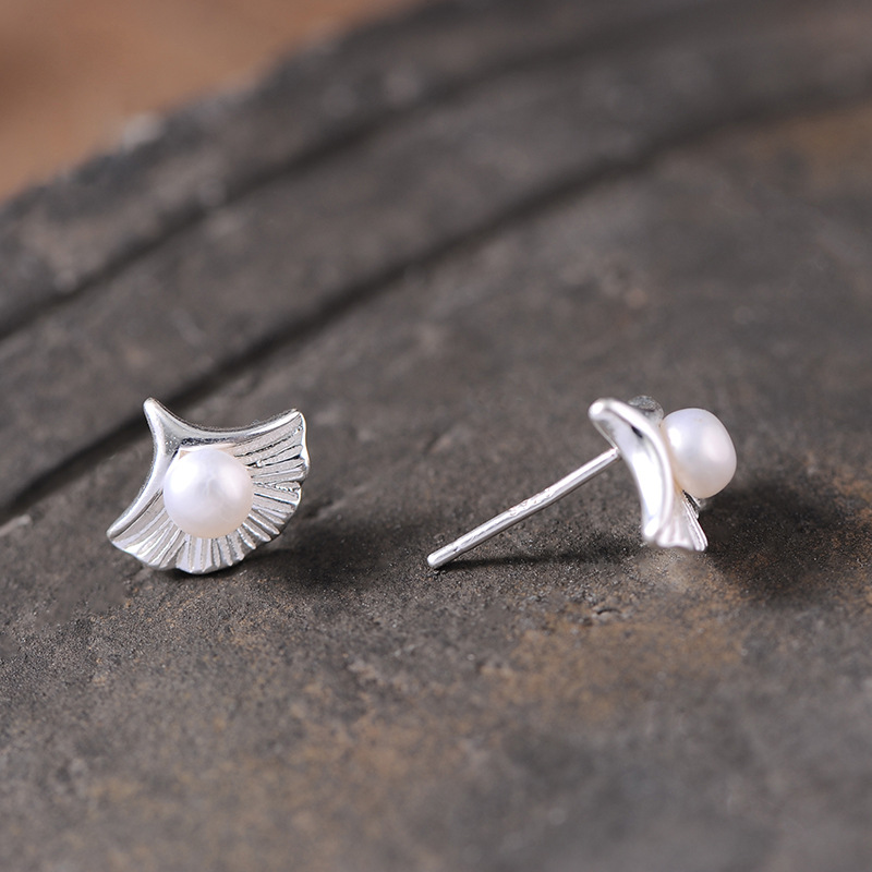 Sweet Korean style earrings silvering stud earrings