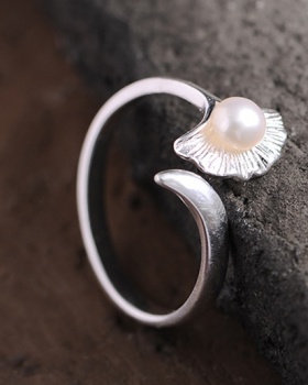 National style pearl Korean style ring for women