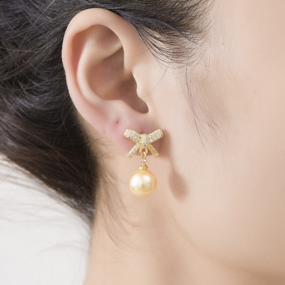 Korean style earrings bow stud earrings for women