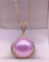 Purple pendant fashion pearl clavicle necklace for women