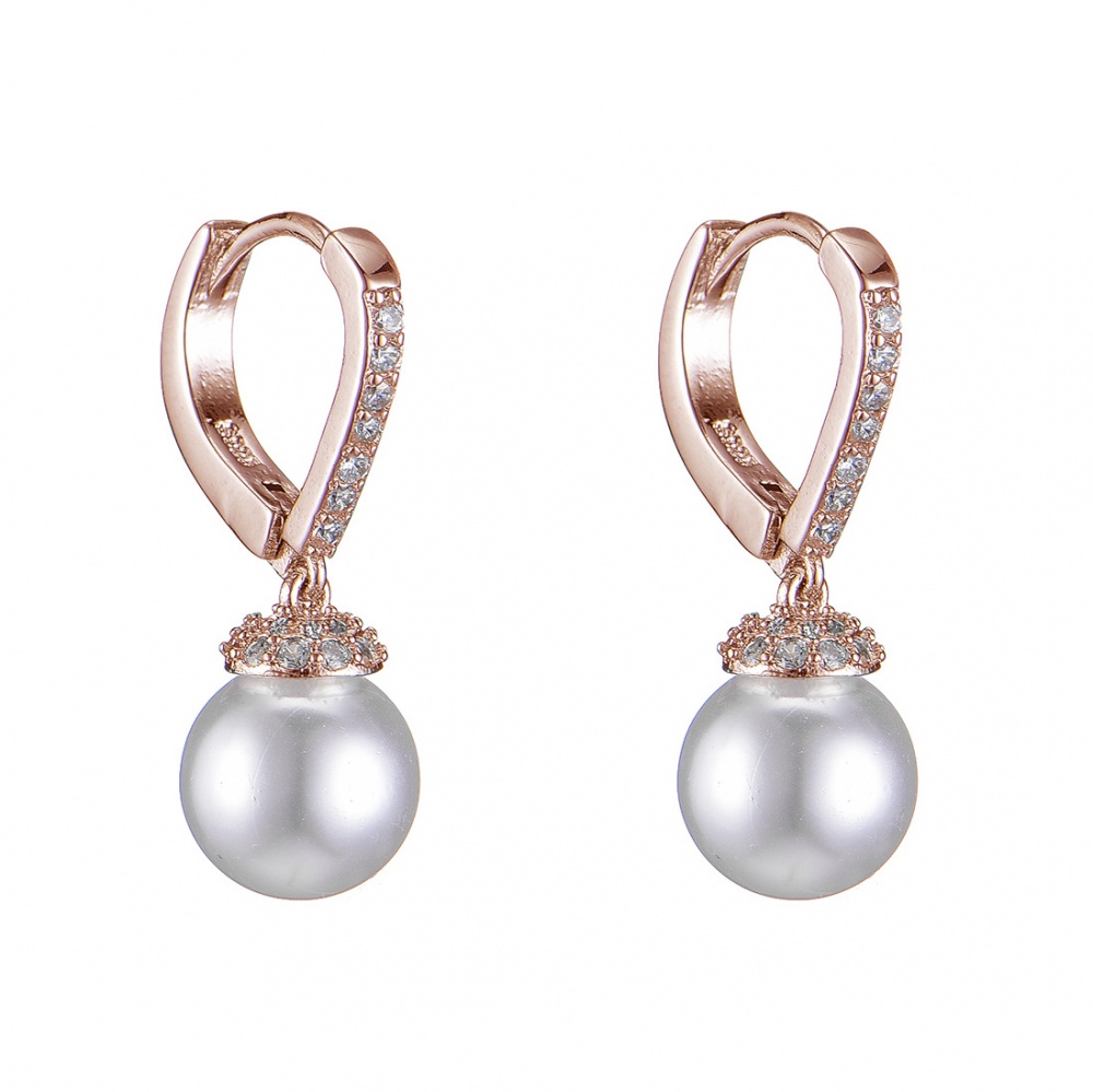 Natural temperament fully-jewelled earrings for women