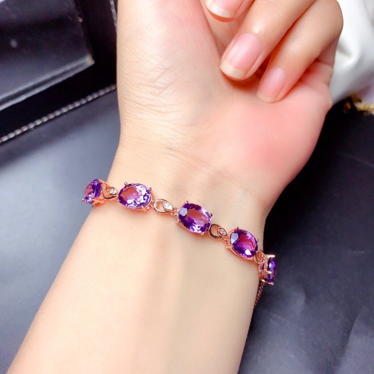 Simulation colorful luxurious rose gold natural bracelets