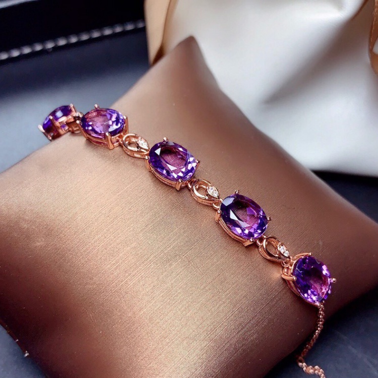 Simulation colorful luxurious rose gold natural bracelets