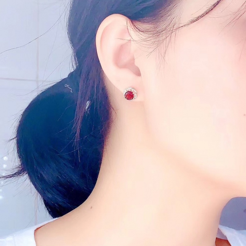 Gem fashion earrings simulation stud earrings