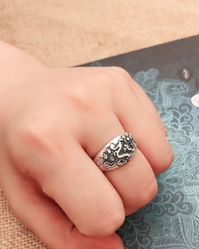 Couples opening accessories antique silver ring for men