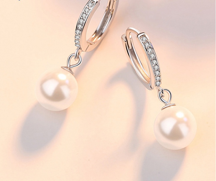 Pearl all-match earrings simple ear-drop for women