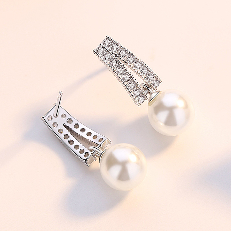 Korean style earrings pearl stud earrings for women