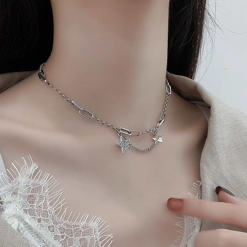 Personality antique silver necklace for women