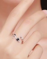 Creative European style antique silver ring for women