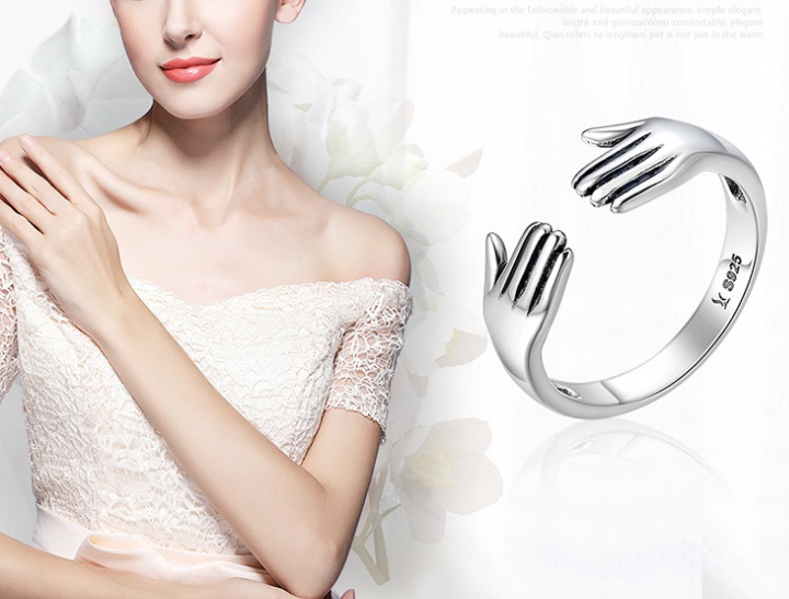Simple sterling silver fashion ring for women