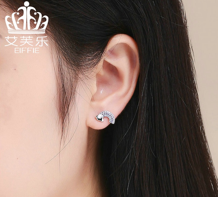 Sterling silver rainbow stud earrings colors earrings