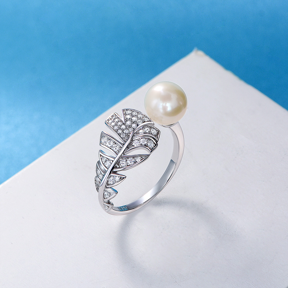 Sterling silver pearl ring opening bracelets for women