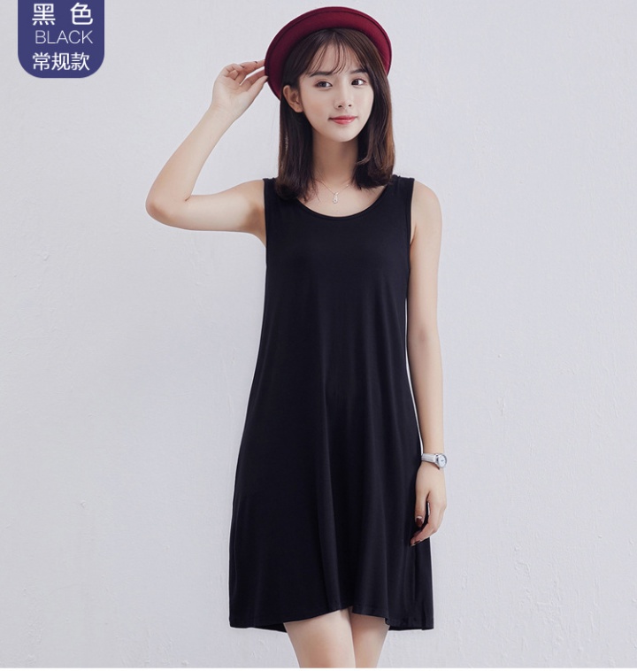 Modal bottoming dress large yard sleeveless dress