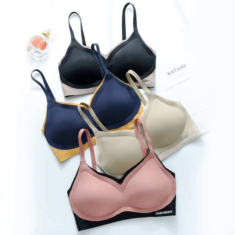 Emulsion mixed colors Bra tracelessness underwear for women