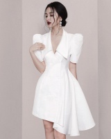 White host irregular temperament dress for women