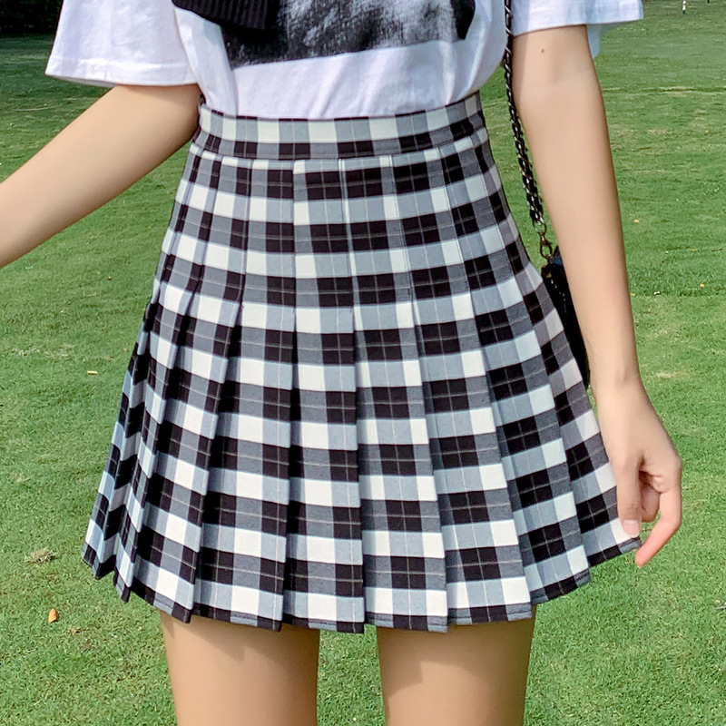 All-match pleated skirt anti emptied high waist short skirt