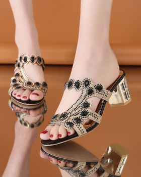 Fashion summer shoes large yard beads sandals for women