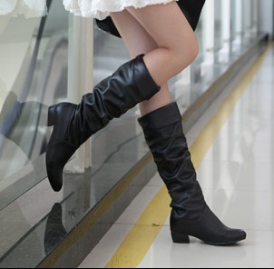 Low thick round women's boots winter Casual boots