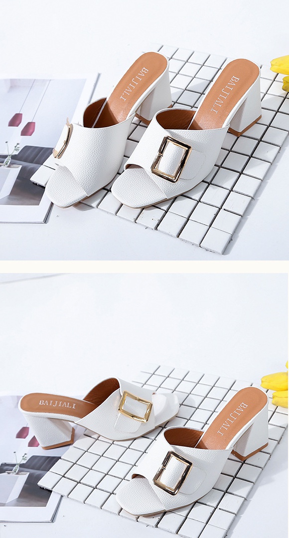 Thick Korean style shoes summer fashion slippers