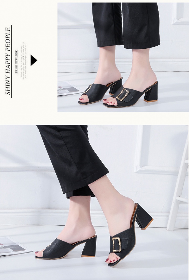 Thick Korean style shoes summer fashion slippers