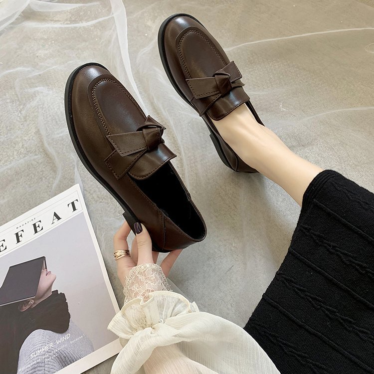 British style shoes leather shoes for women
