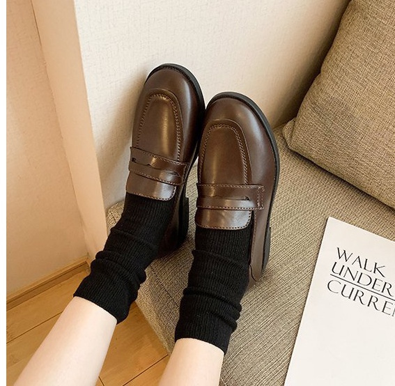 Retro British style loafers low shoes for women