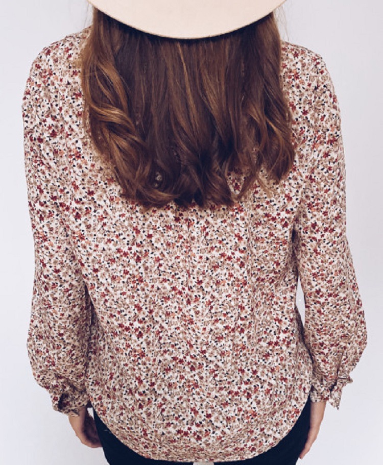 Printing digital spring shirt fashion long sleeve tops