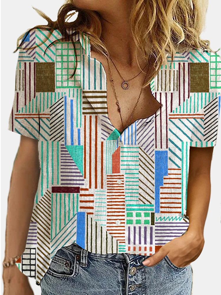 Short sleeve printing fashion digital shirt