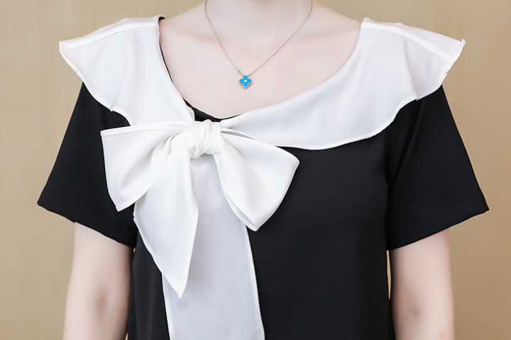 France style lotus leaf edges chiffon shirt for women