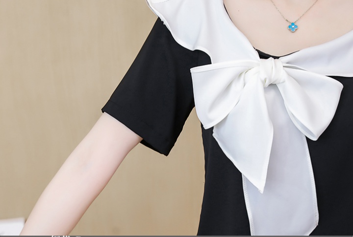 France style lotus leaf edges chiffon shirt for women