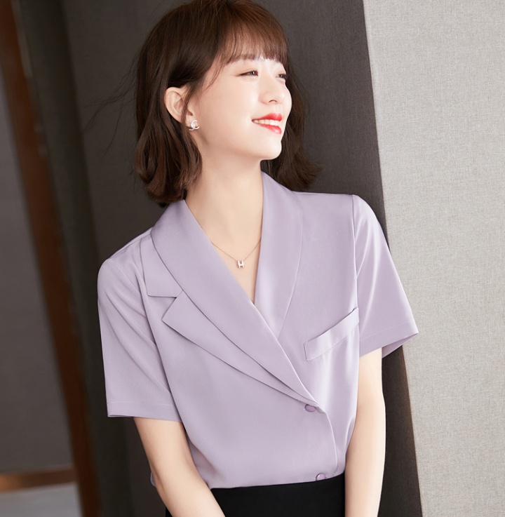 France style chiffon business suit short sleeve tops