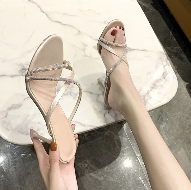 Sexy sandals rhinestone high-heeled shoes for women