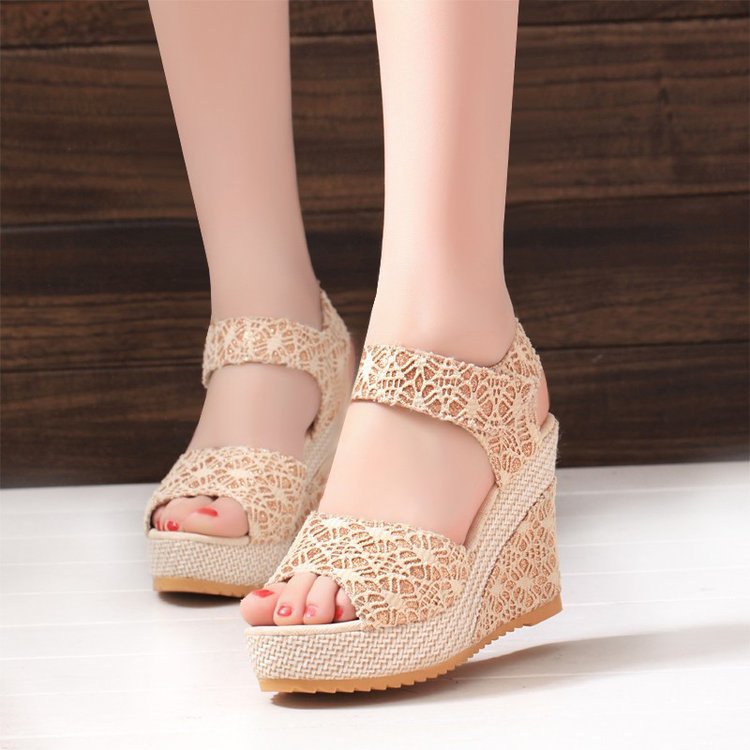 Summer slipsole sandals velcro Korean style shoes for women
