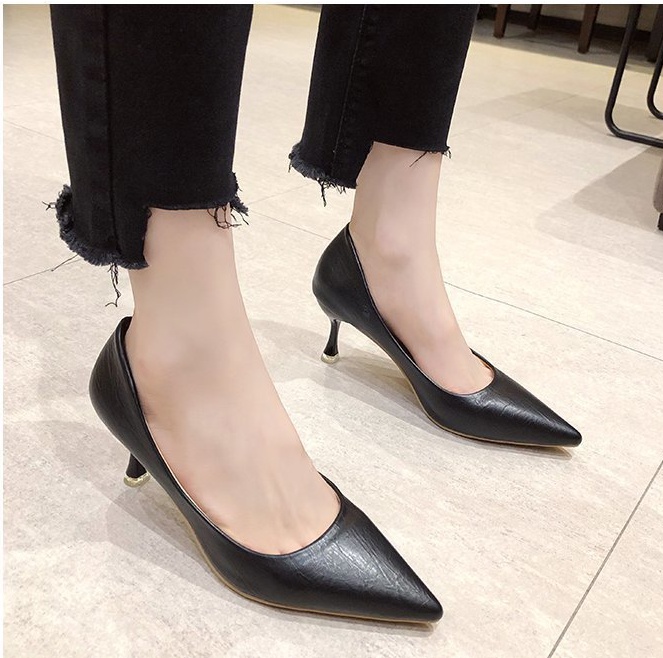 Fine-root shoes low high-heeled shoes for women