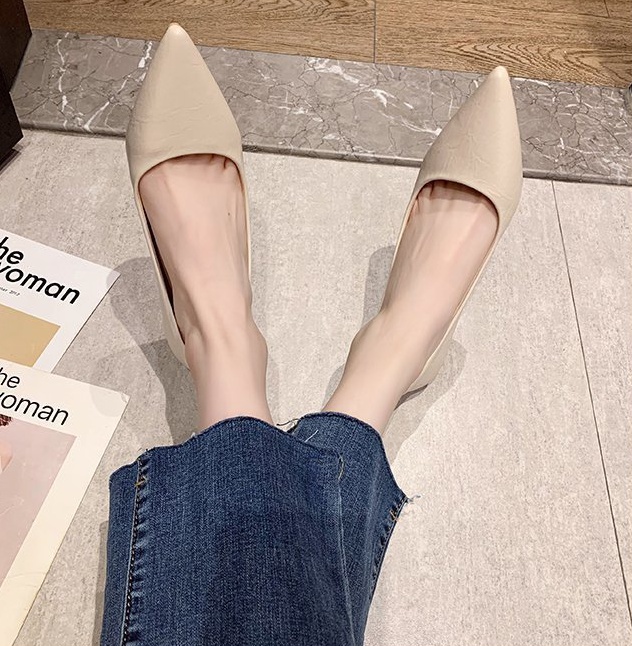 Fine-root shoes low high-heeled shoes for women