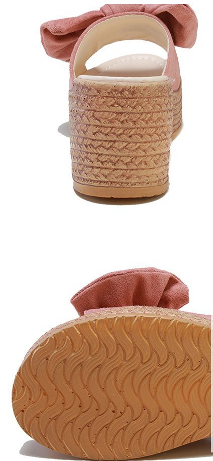 Trifle bow slipsole summer Korean style slippers for women