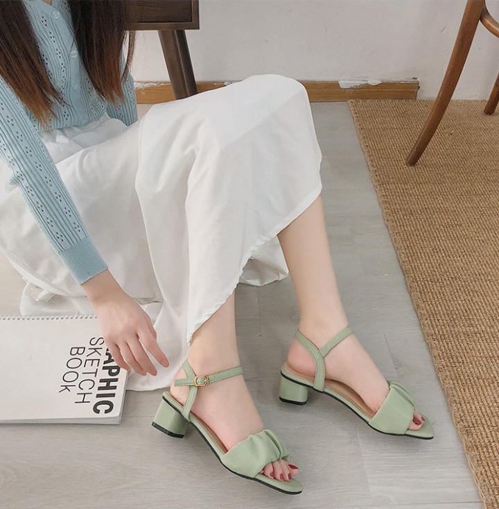 Korean style spring open toe sandals for women