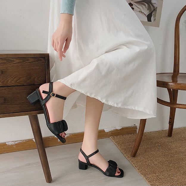 Korean style spring open toe sandals for women