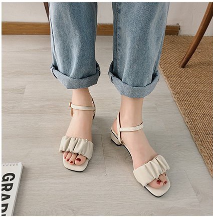 Korean style spring open toe sandals for women